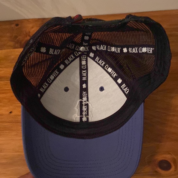 Black Clover golf bag patch trucker hat snapback blue - Picture 3 of 4